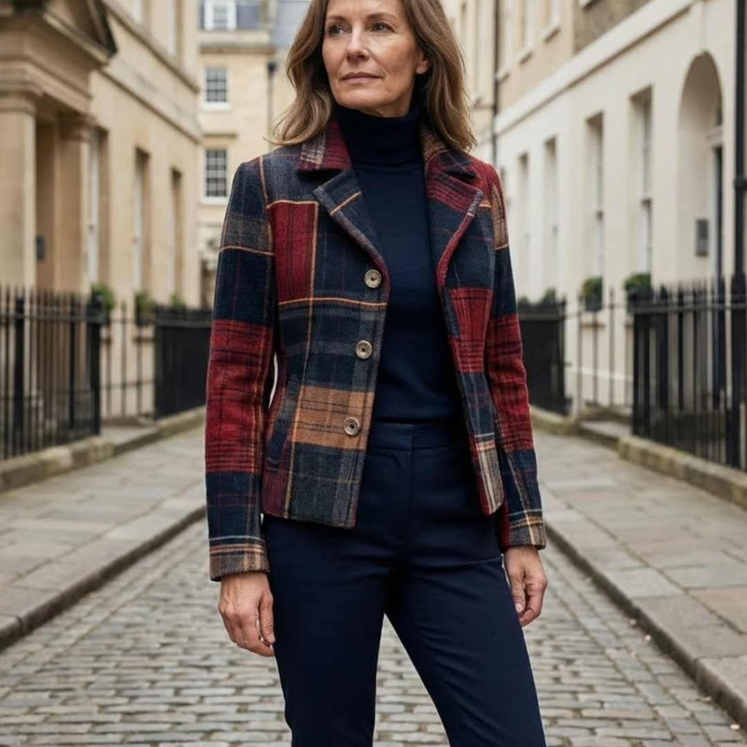 Elara - Timeless Plaid Jacket
