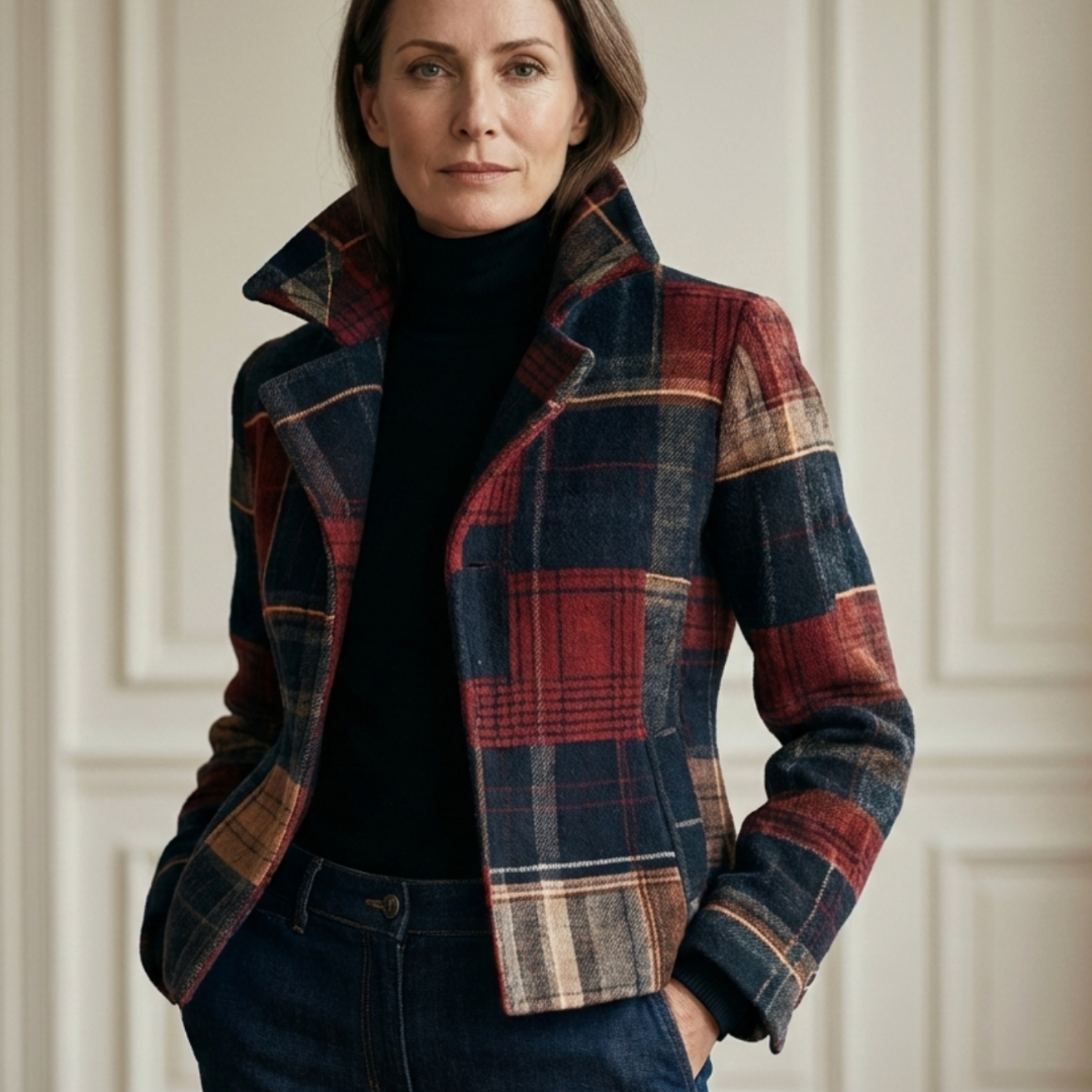 Elara - Timeless Plaid Jacket