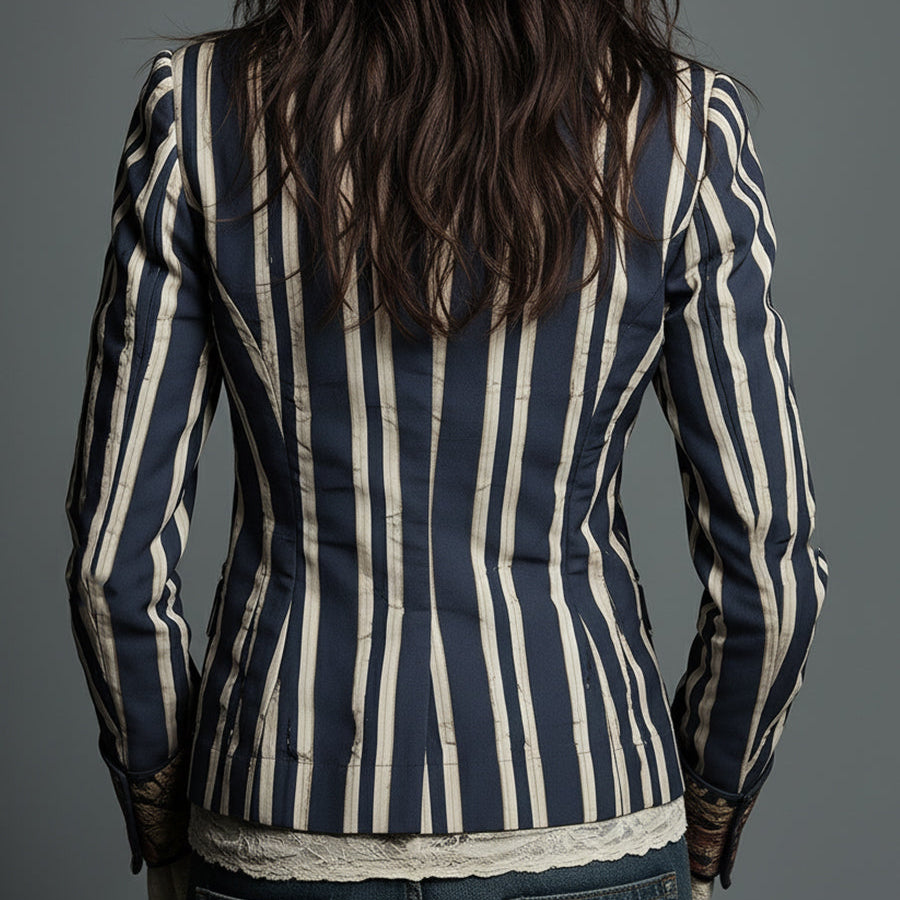Calista - Bohemian Striped Blazer