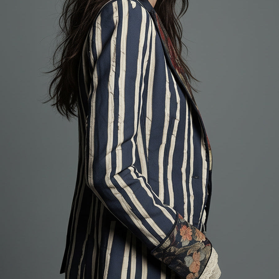 Calista - Bohemian Striped Blazer