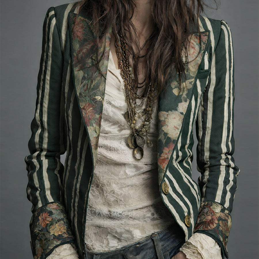 Calista - Bohemian Striped Blazer