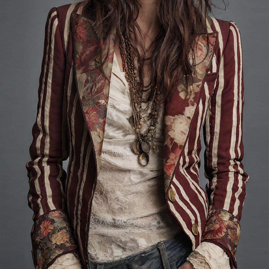 Calista - Bohemian Striped Blazer