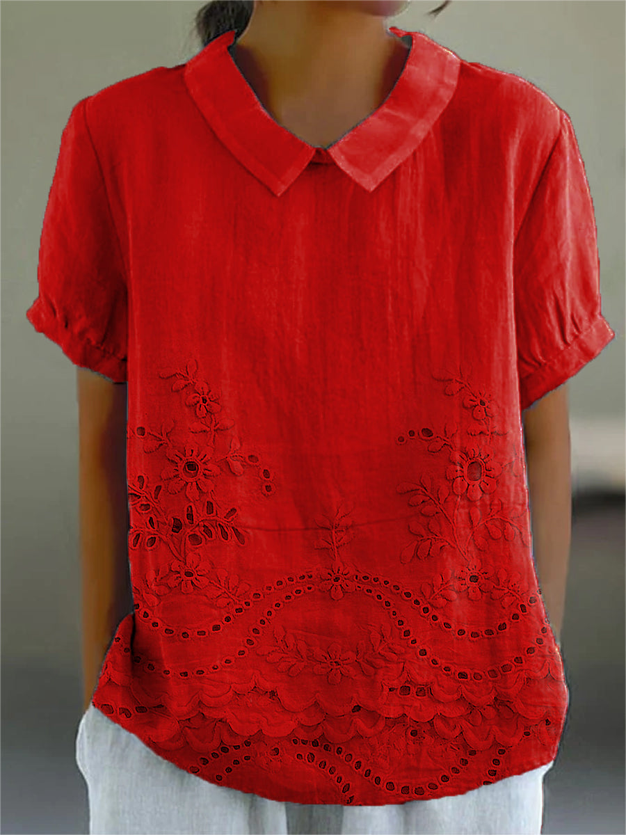 Theodora | Floral Collared Top