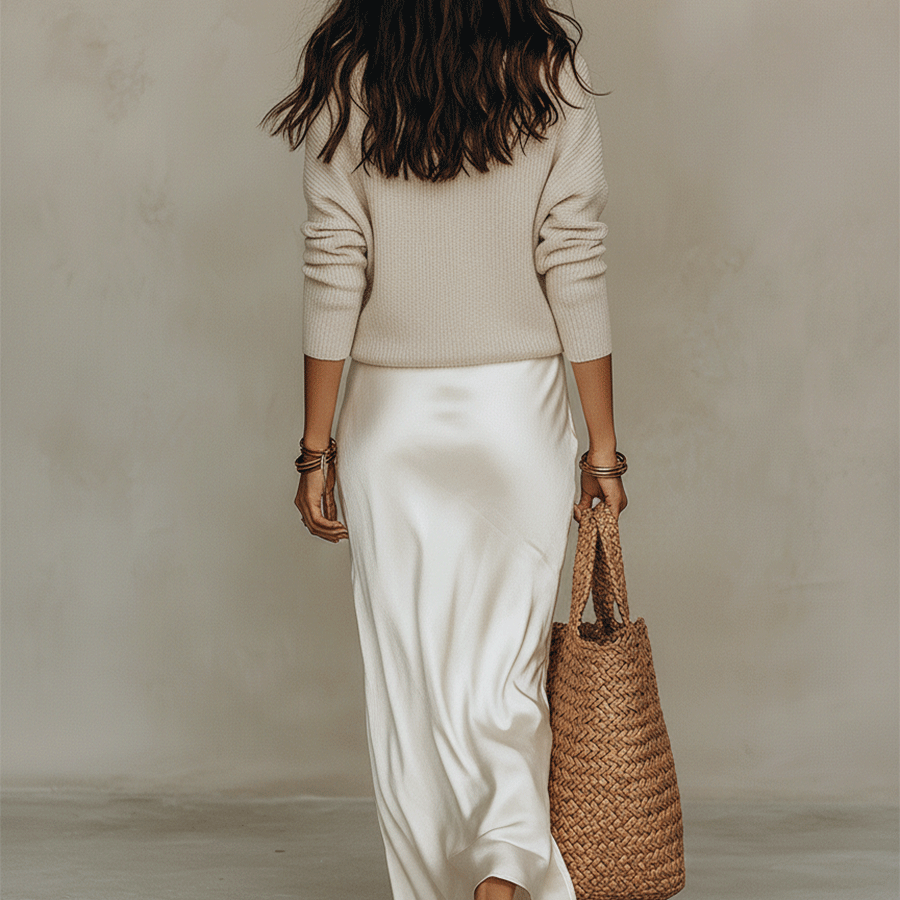 Isolde - Knit & Satin Ensemble