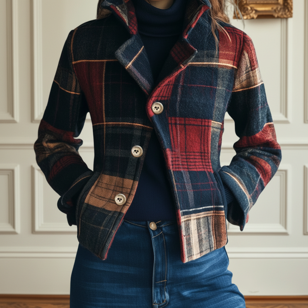 Elara - Timeless Plaid Jacket