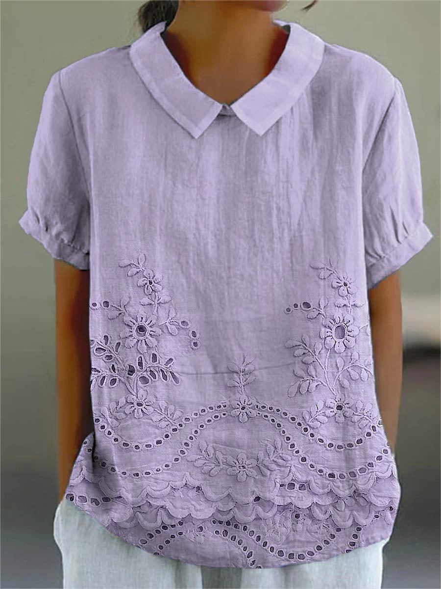 Theodora | Floral Collared Top