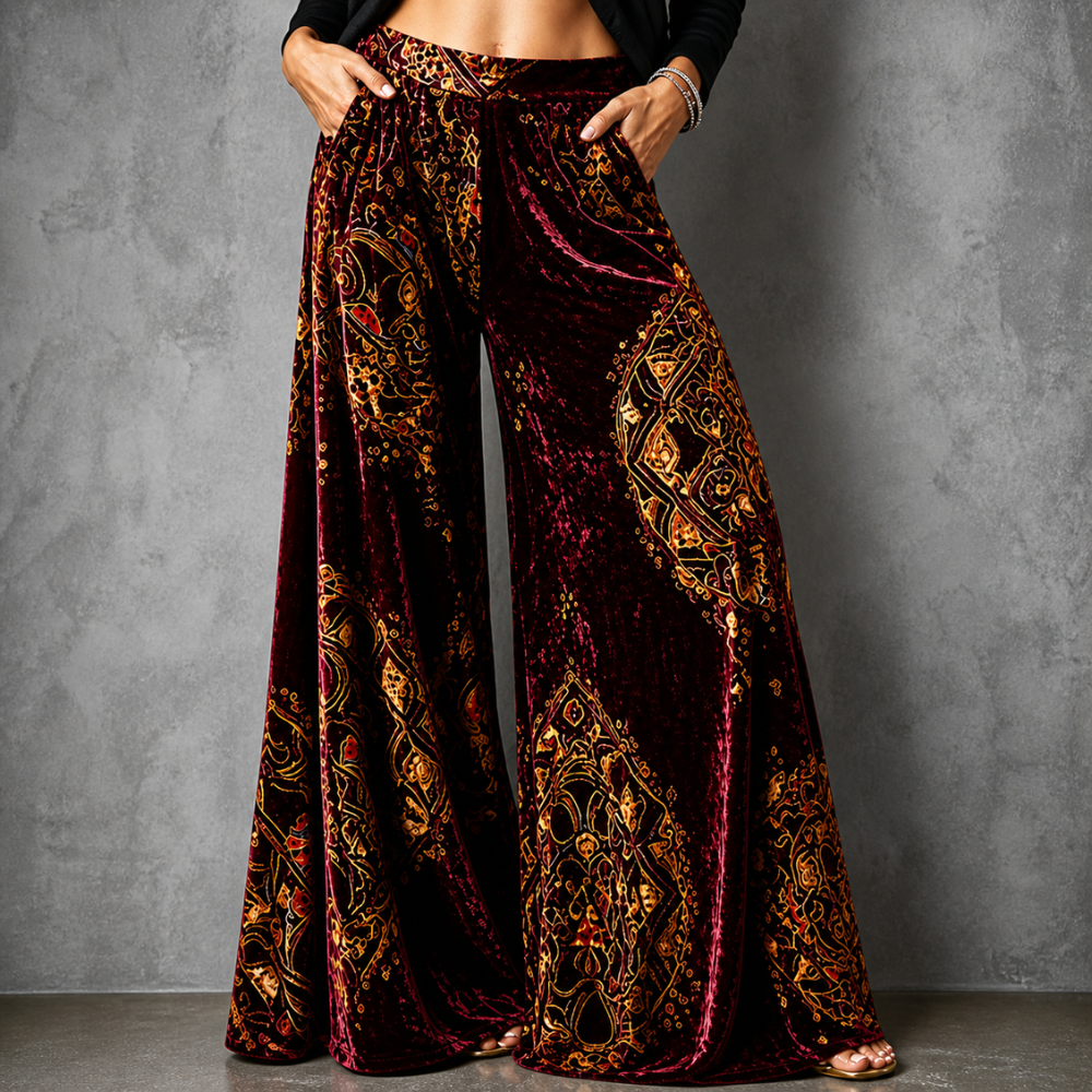 Cassia - Boho Wide-Leg Pants