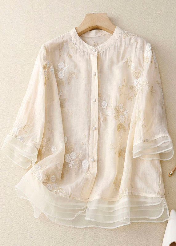 Cotton Embroidered Lace Blouse