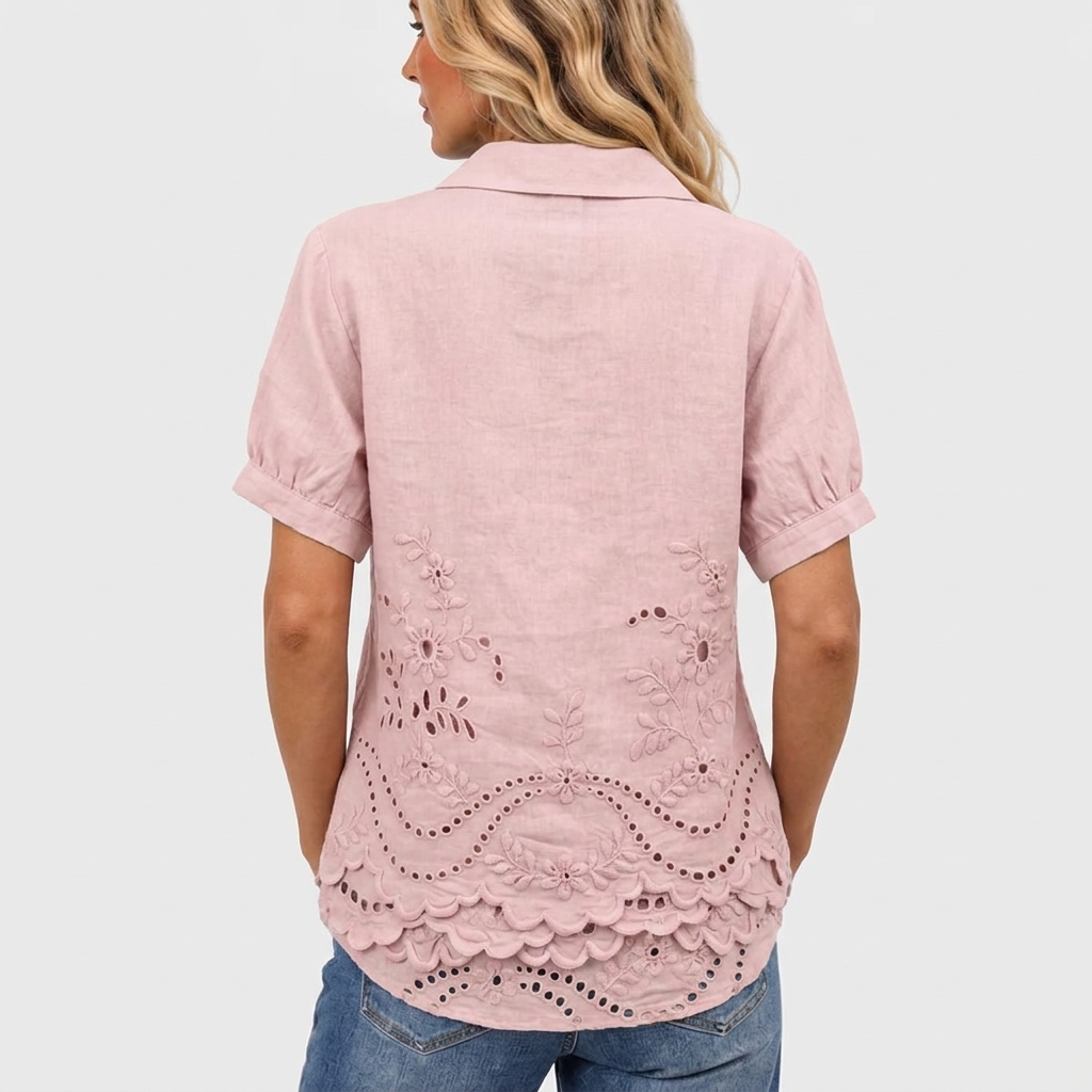 Theodora | Floral Collared Top