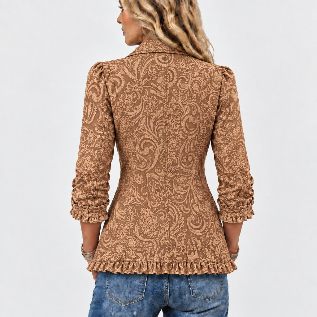 Winifred | Bohemian Floral Ruffle Jacket