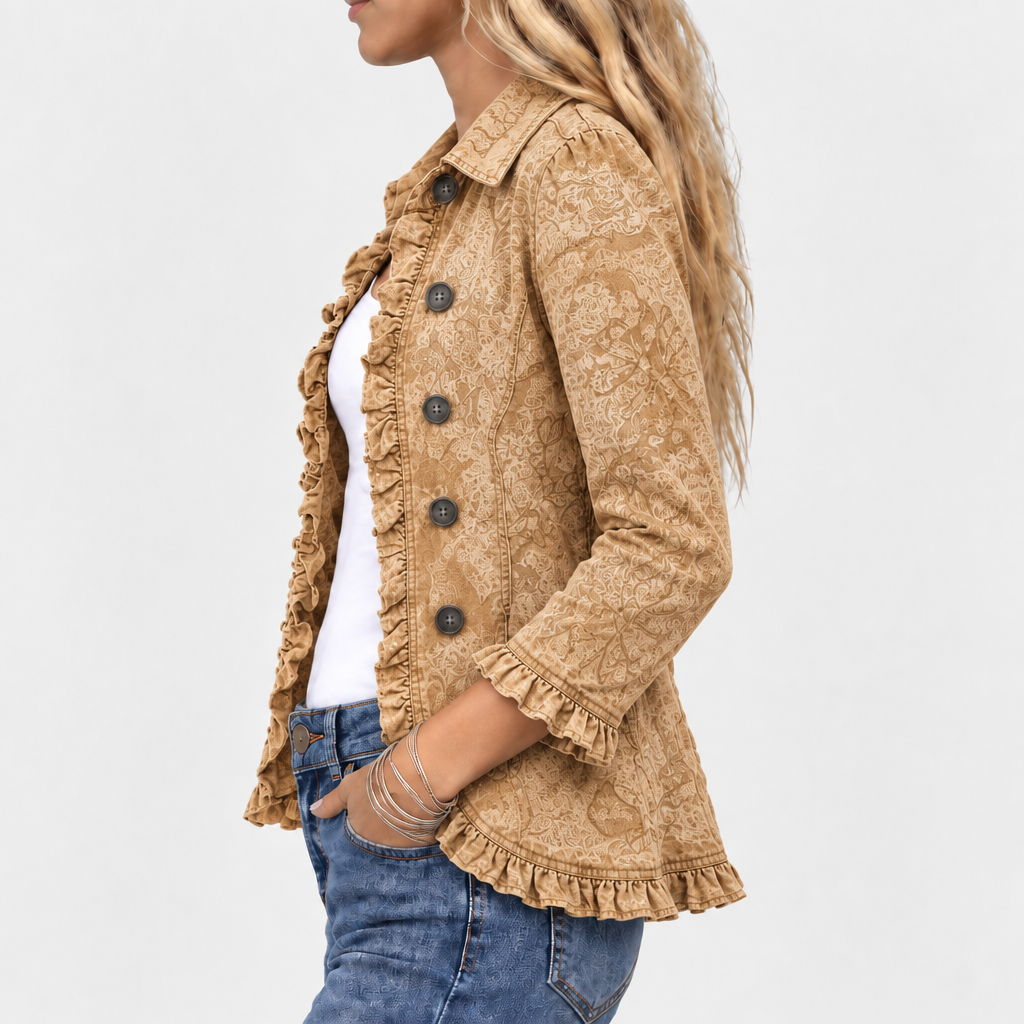 Lorna | Western Print Ruffle Jacket