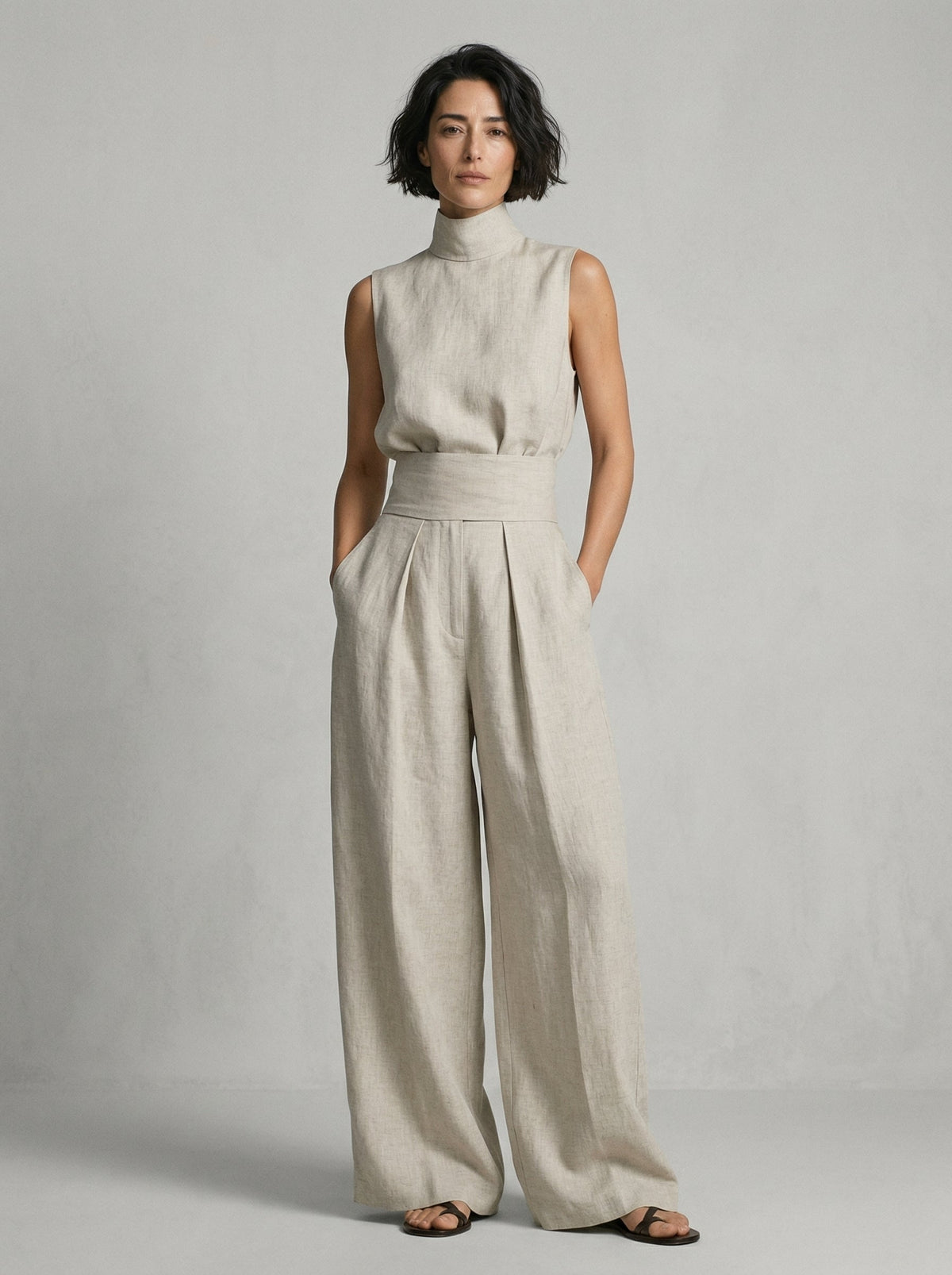 Evanna - Cotton Wide-Leg Trousers product image