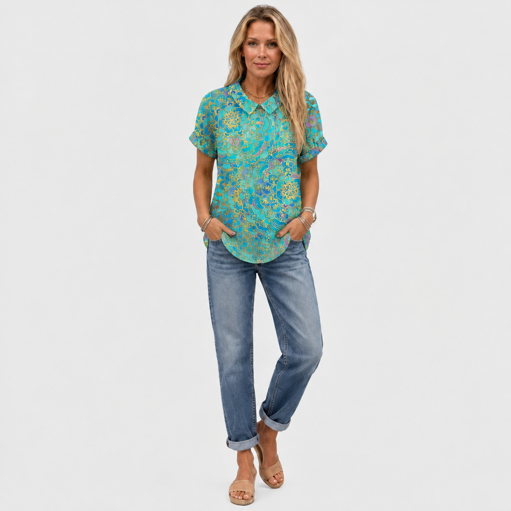 Joan | Paisley Collared Top