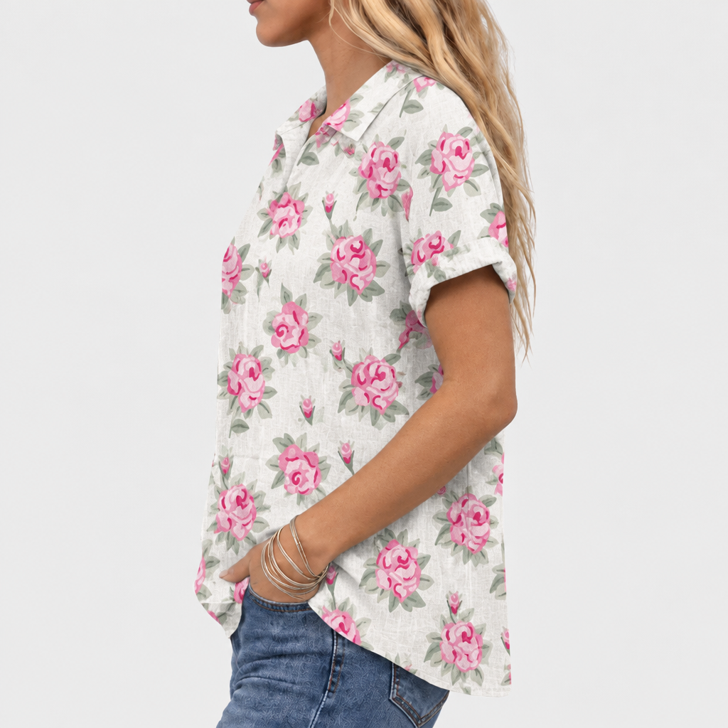 Imelda | Rose Collared Top