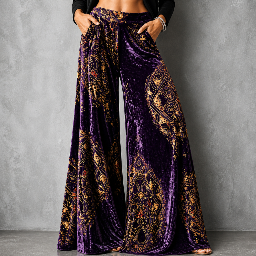 Cassia - Boho Wide-Leg Pants