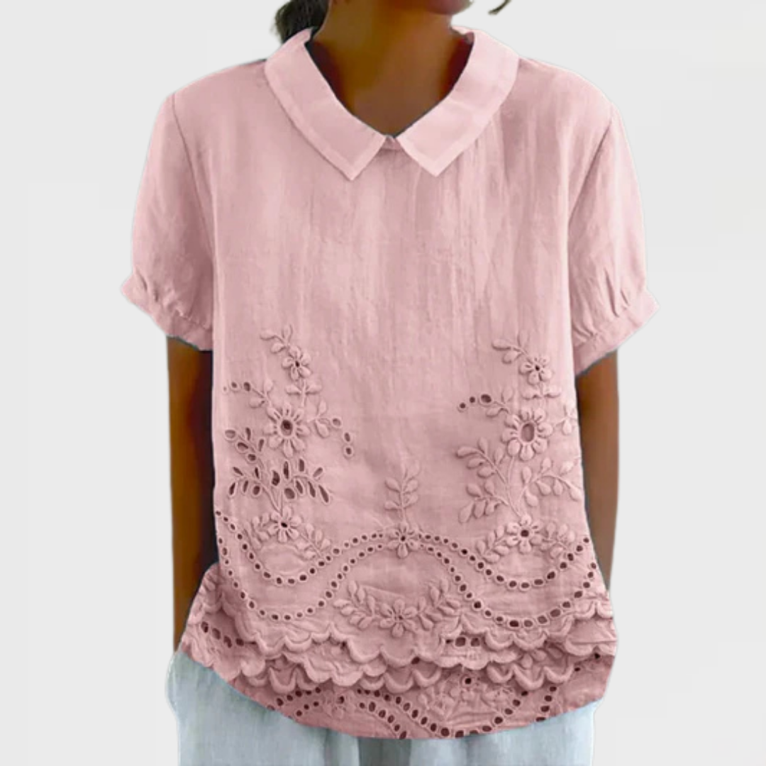 Theodora | Floral Collared Top
