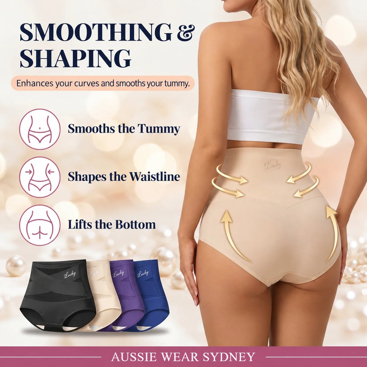 Aeliana - High-Waisted Tummy Control Shaping Briefs