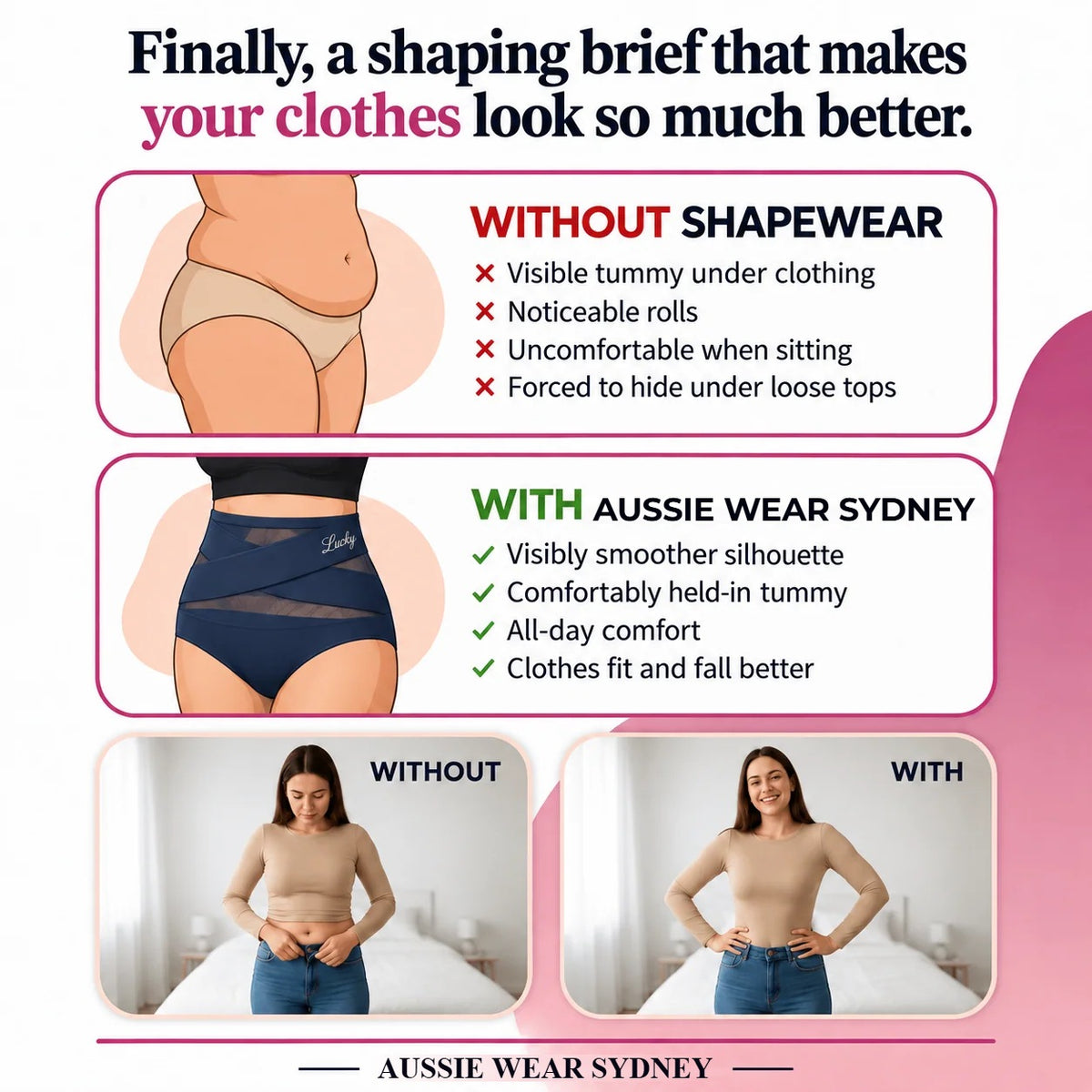 Aeliana - High-Waisted Tummy Control Shaping Briefs