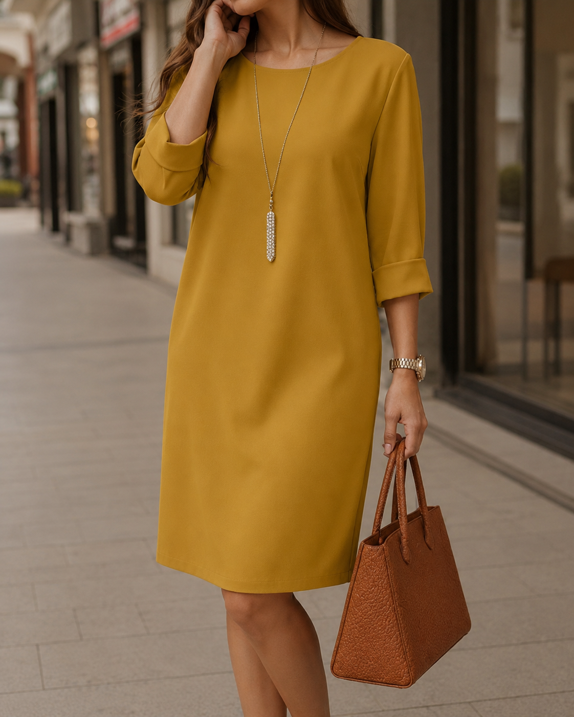 Detailed shot of the wine red midi dress hem, showing the quality stitching and midi length.