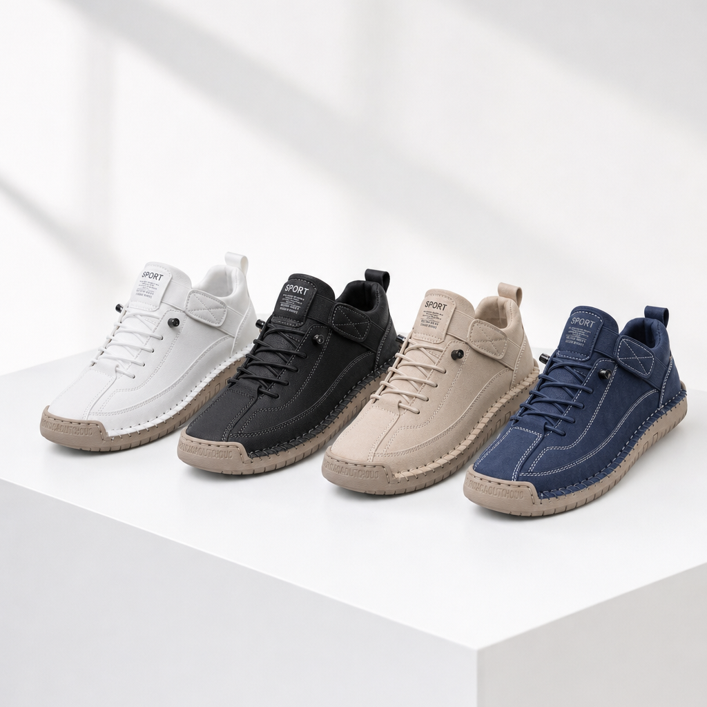 Clover sneakers in white, black, beige and blue