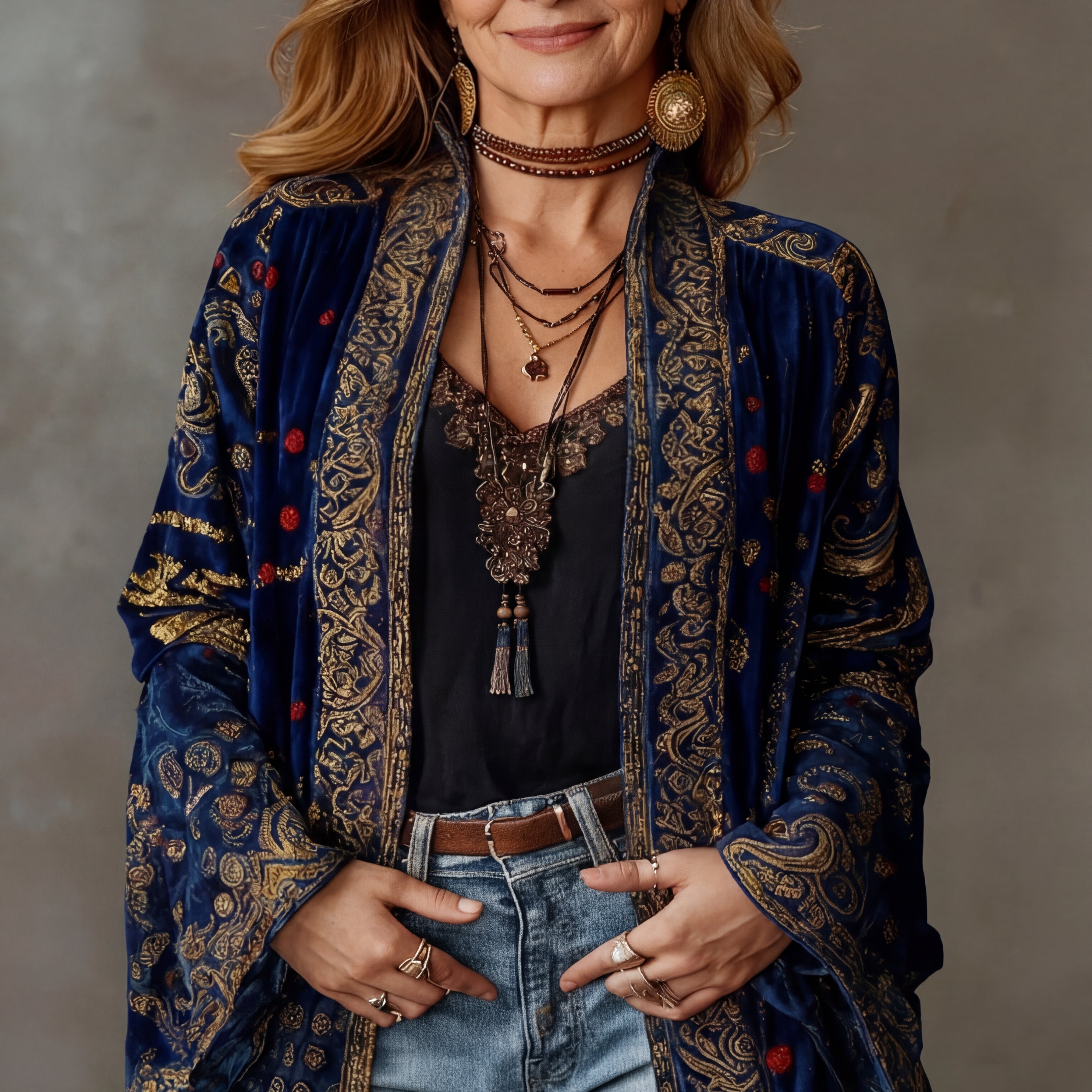 Darcy™ Boho Embroidered Kimono Cardigan