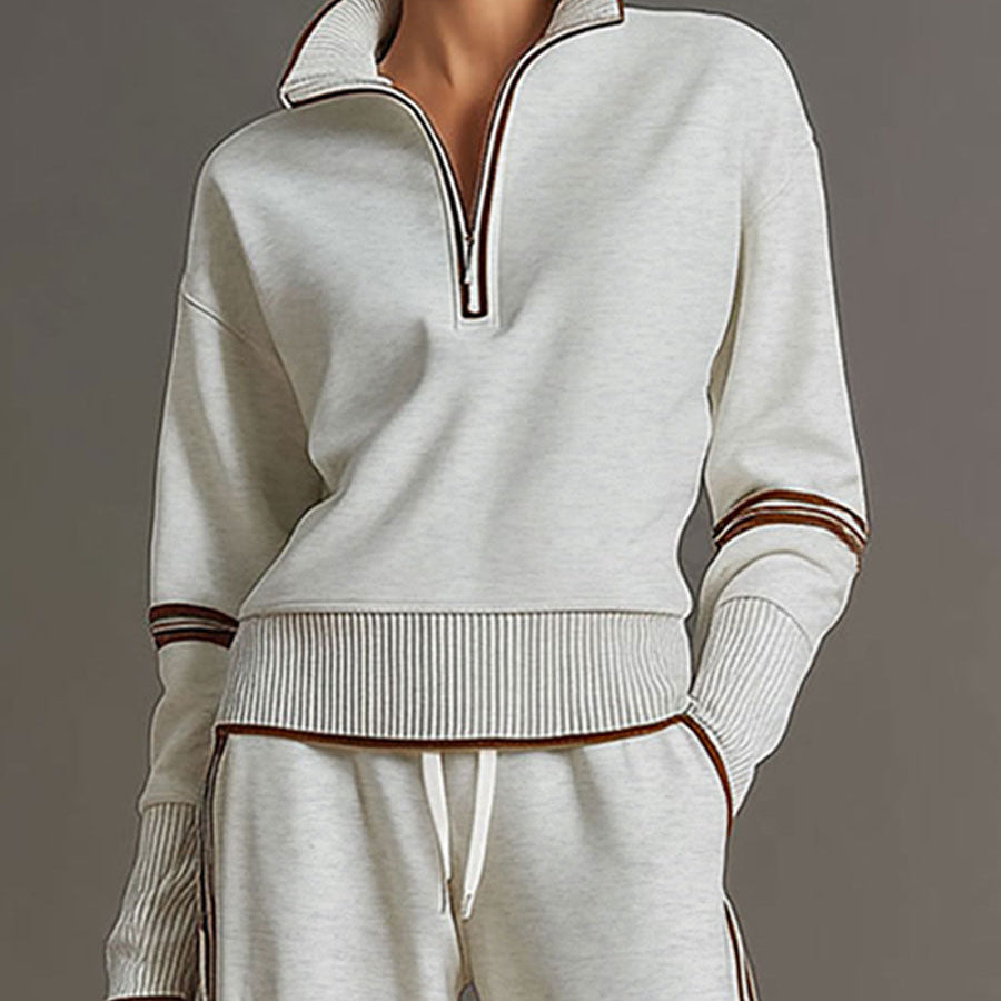 Close-up on the waist area of the comfortable wide-leg pants, detailing the comfortable waistband design.