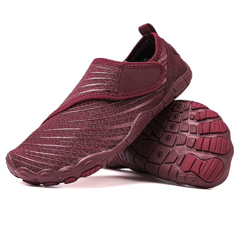 Brown Maeve comfort orthopedic shoes, positioned to show inner cushioning.