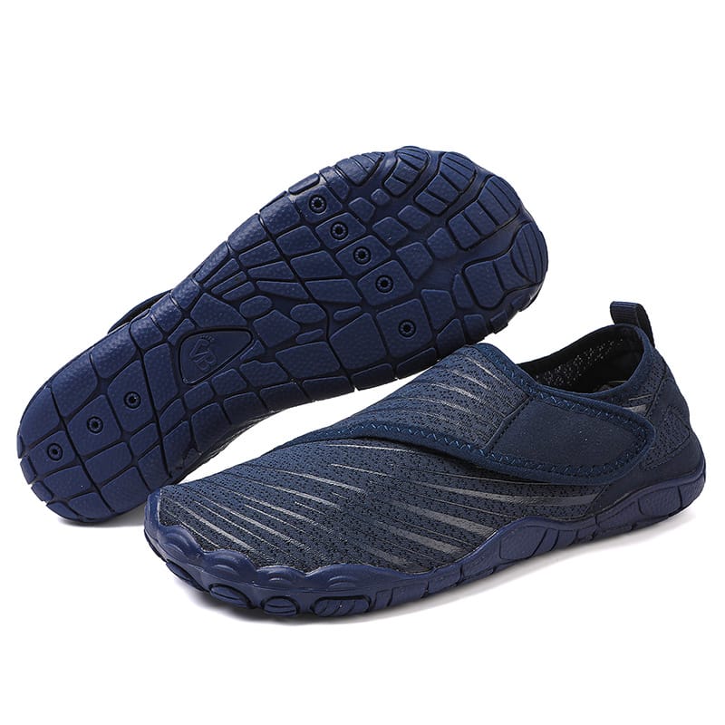 Mono Stripe Maeve comfort orthopedic shoes, in a studio shot with even lighting.
