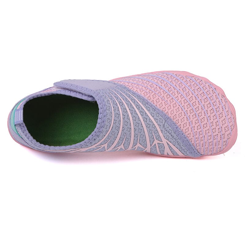 Navy Blue Maeve comfort orthopedic shoes, rear view, showing slip-resistant rubber traction.