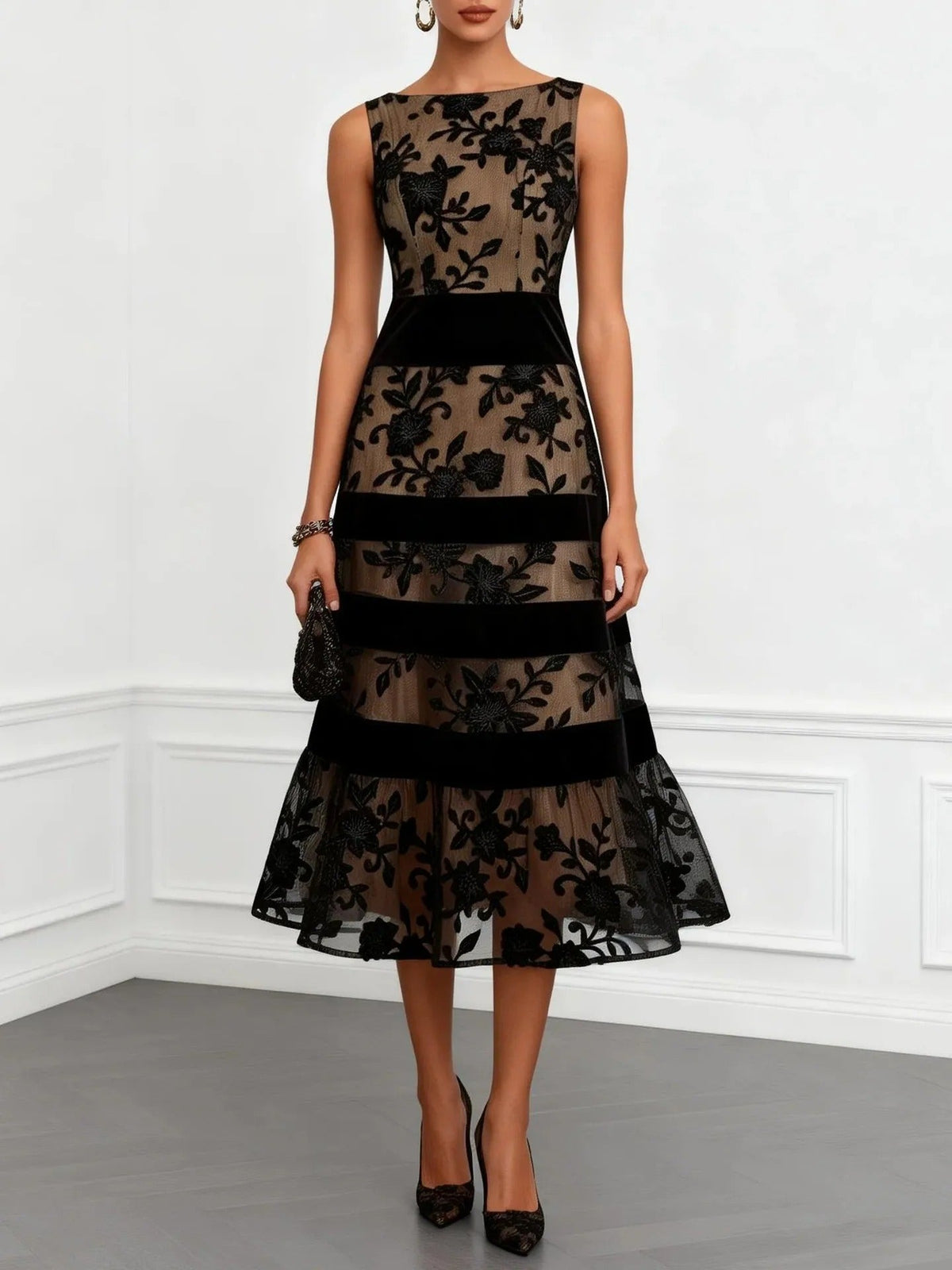 Eudora - Elegant Tulle Midi Dress product image