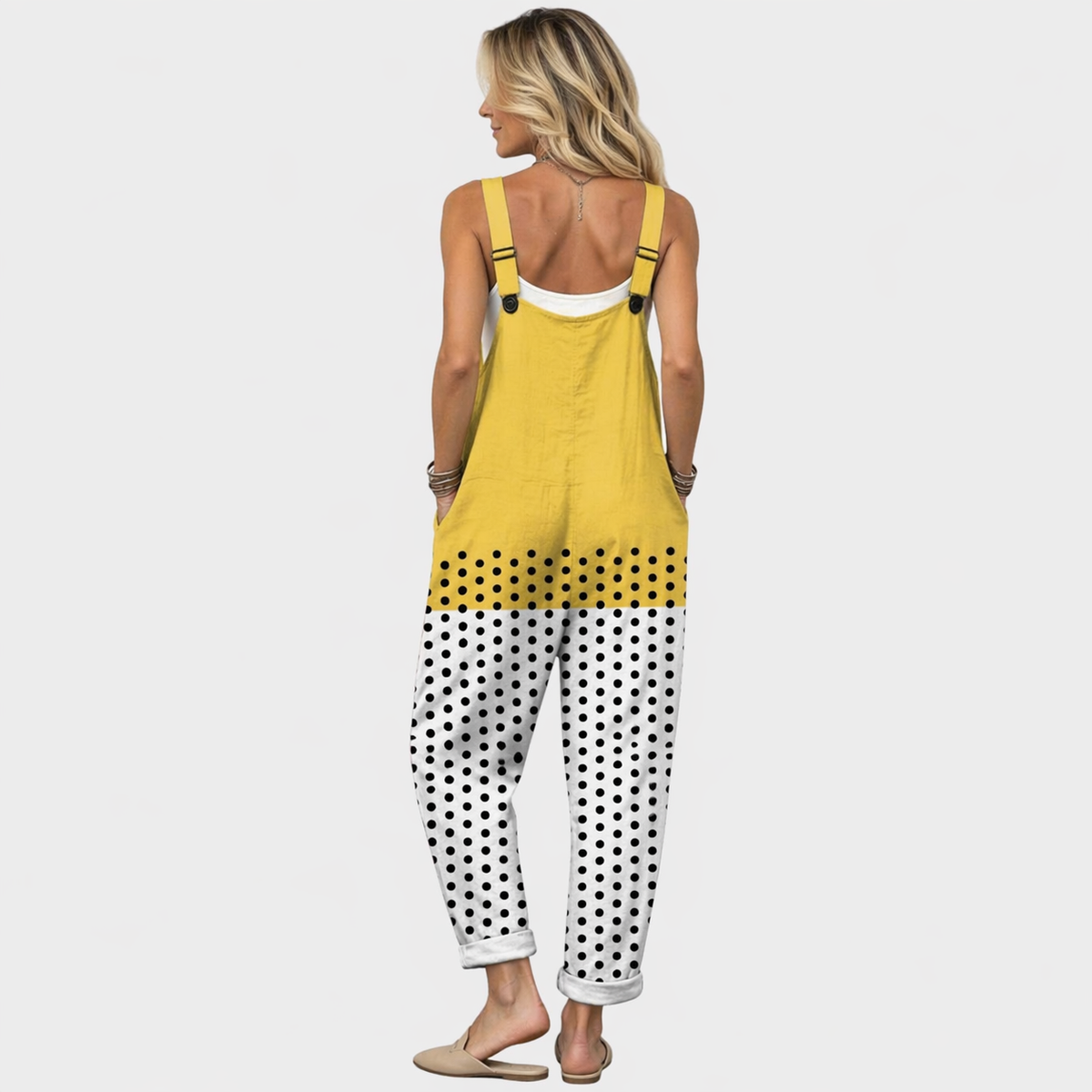 Wendy | Yellow Polka Dot Overall