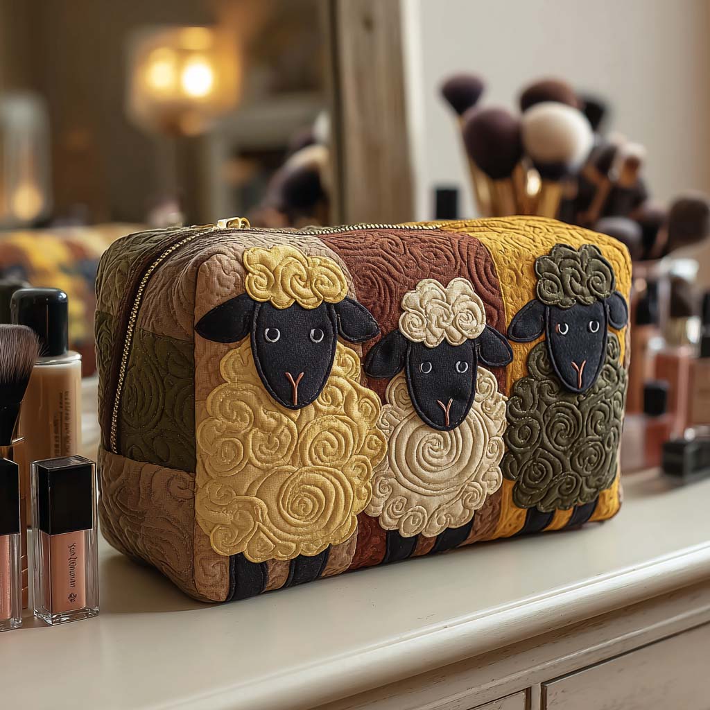Soraya - Quilted Cosmetic Organizer Bag Signature product image