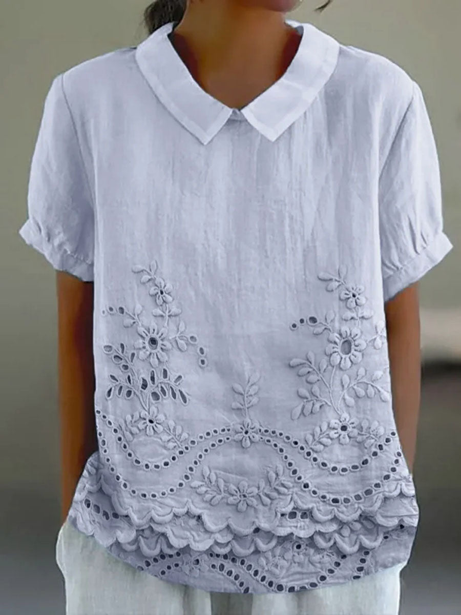 Theodora | Floral Collared Top