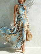 Theia - Twisted Halter Maxi Dress product image