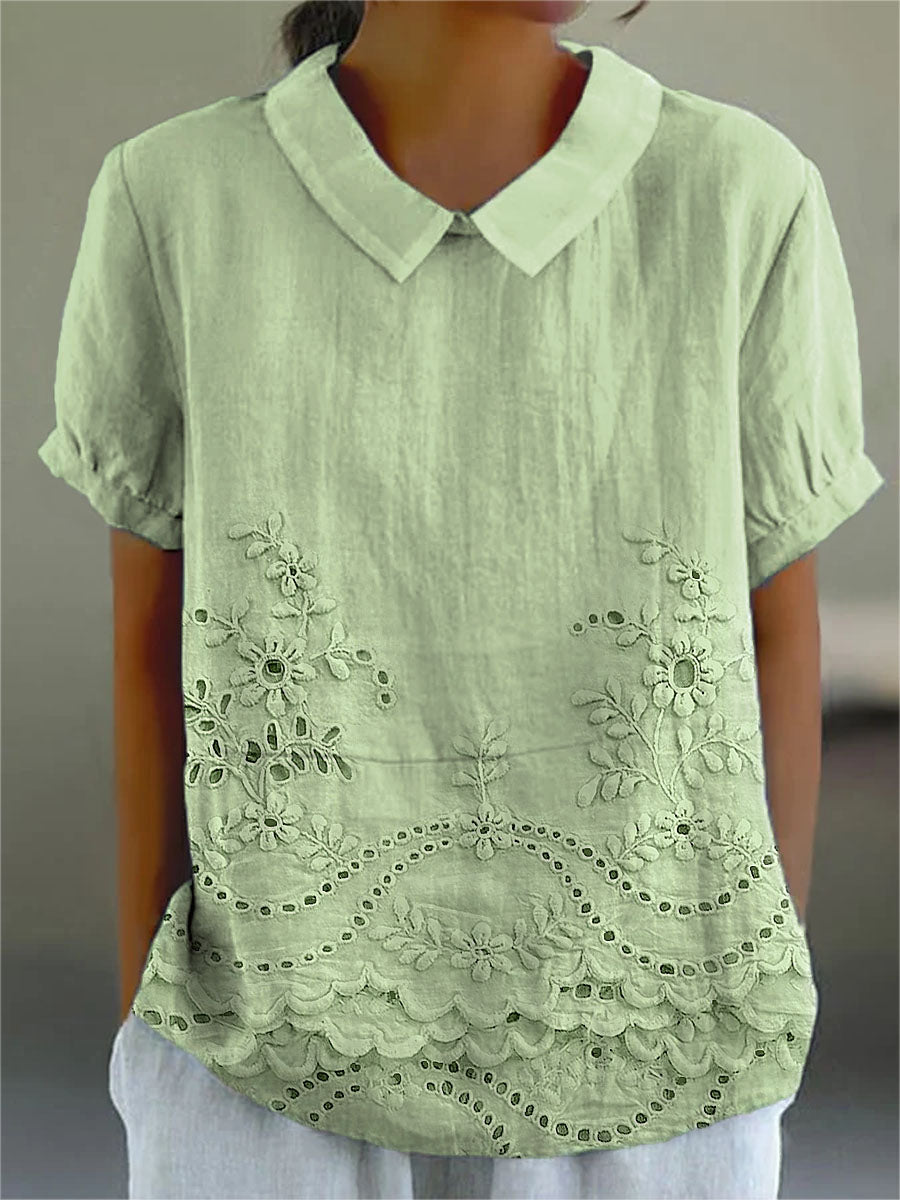 Theodora | Floral Collared Top
