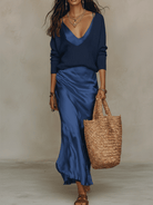 Isolde - Knit & Satin Ensemble