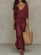 Isolde - Knit & Satin Ensemble