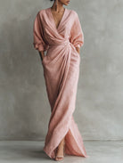 Zylah - Draped V-Neck Maxi Dress product image