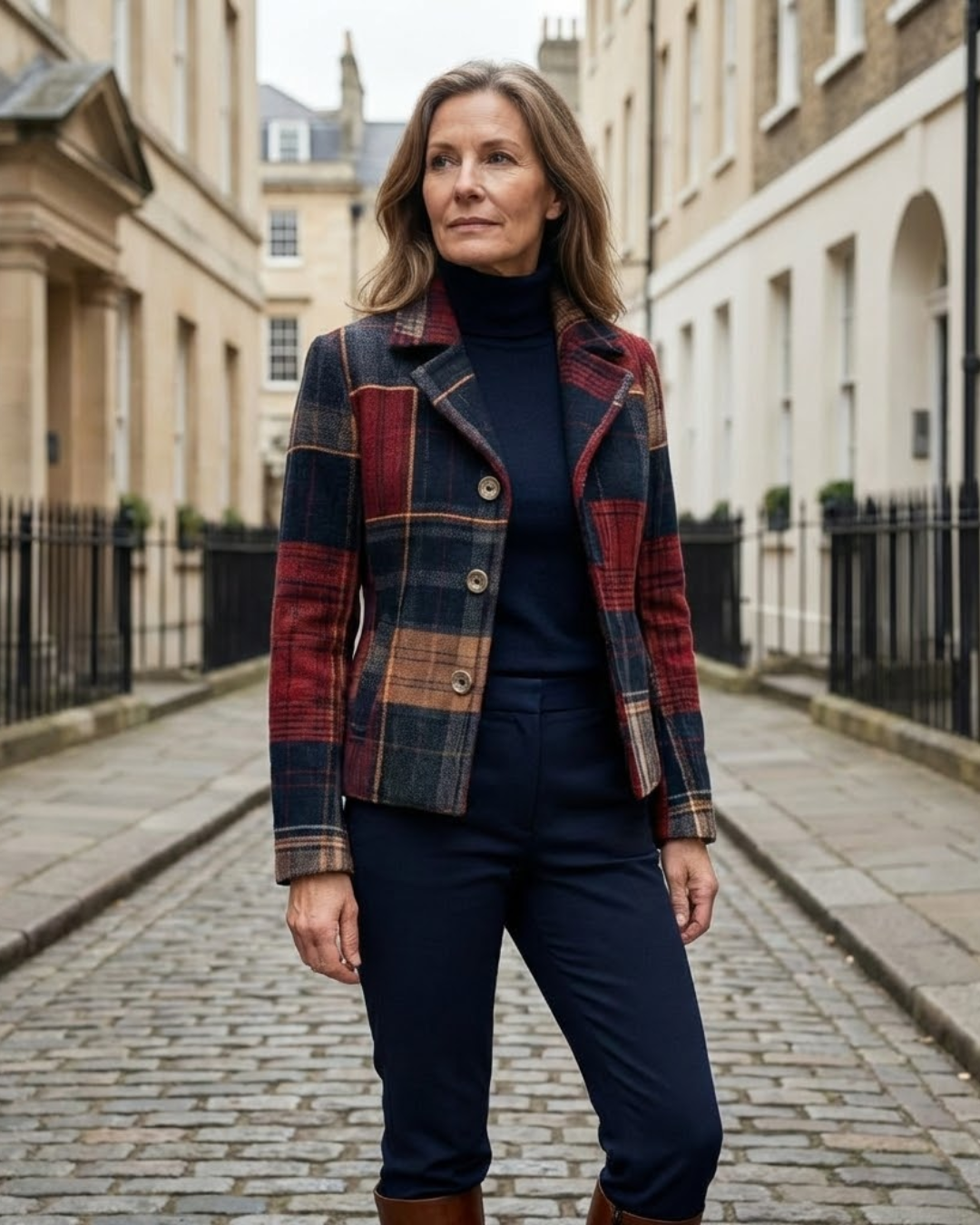 Elara - Timeless Plaid Jacket
