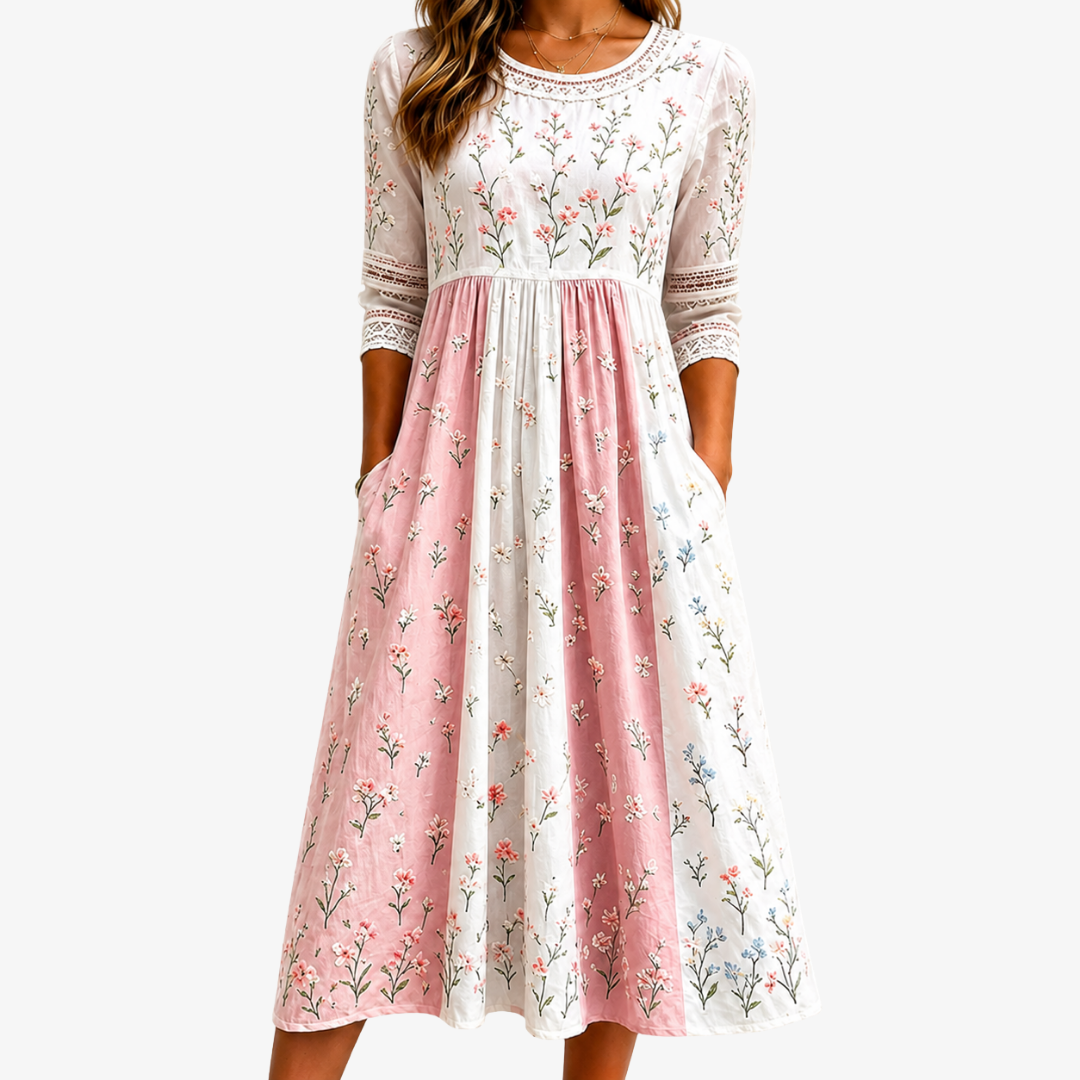 Lila - Broderie Floral Midi Dress Dresses product image