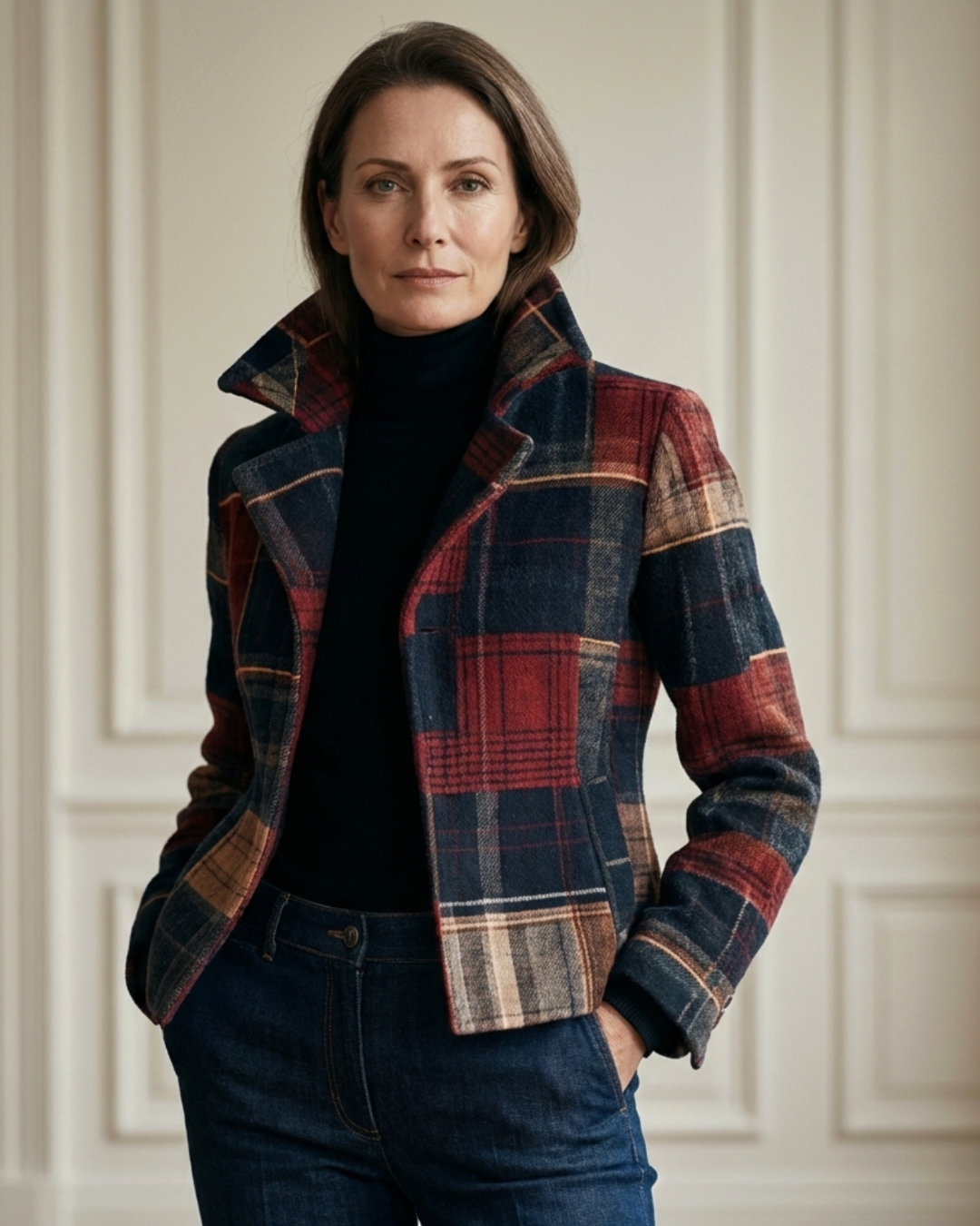 Elara - Timeless Plaid Jacket