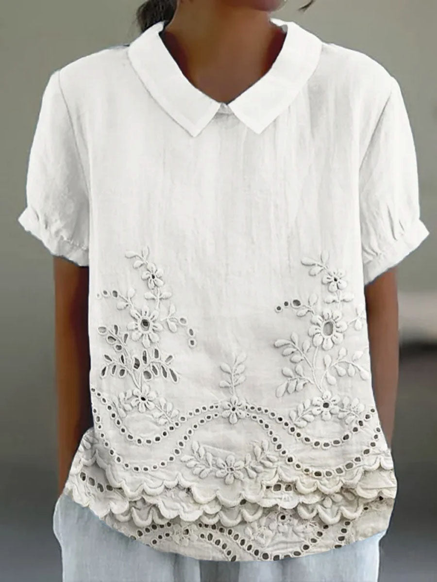 Theodora | Floral Collared Top