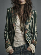 Calista - Bohemian Striped Blazer