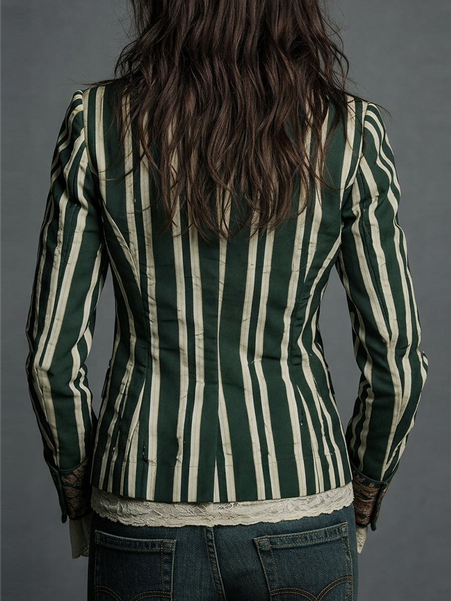 Calista - Bohemian Striped Blazer