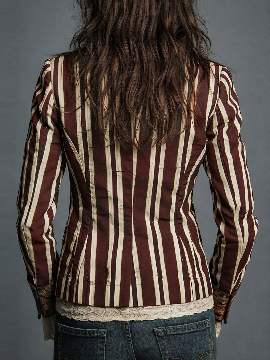 Calista - Bohemian Striped Blazer