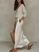 Isolde - Knit & Satin Ensemble