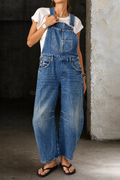 Elle | Barrel Denim Overalls