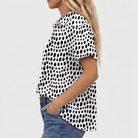 Jacinta | Polka Dot Collared Top