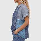 Honor | Patchwork Collared Top