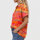 Pamela | Abstract Collared Top